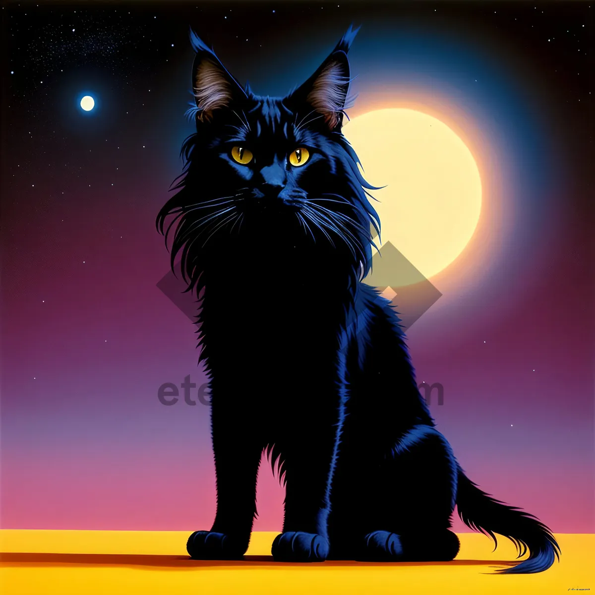 Picture of Nighttime DJ rocking the airwaves under the moonlight