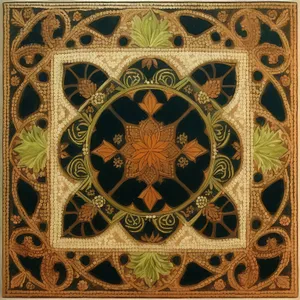 Antique Arabesque Mosaic Pattern: Vintage Decorative Tile