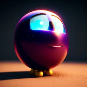 Shiny Orange Glass Sphere Icon