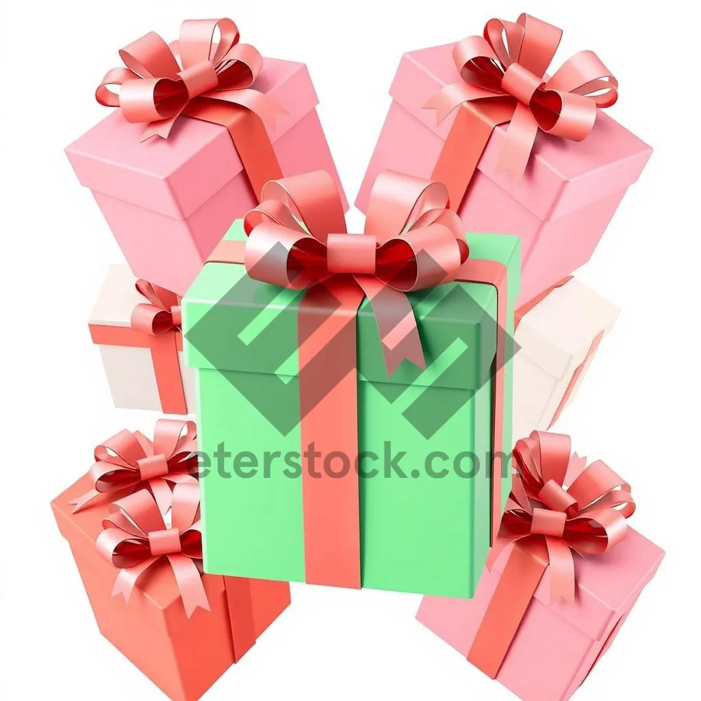 Picture of 3D Gift Box Ribbon Decoration for Valentine's Day