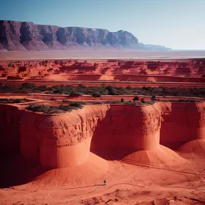 Spectacular Southwest Canyon Landscape with Majestic Mountains