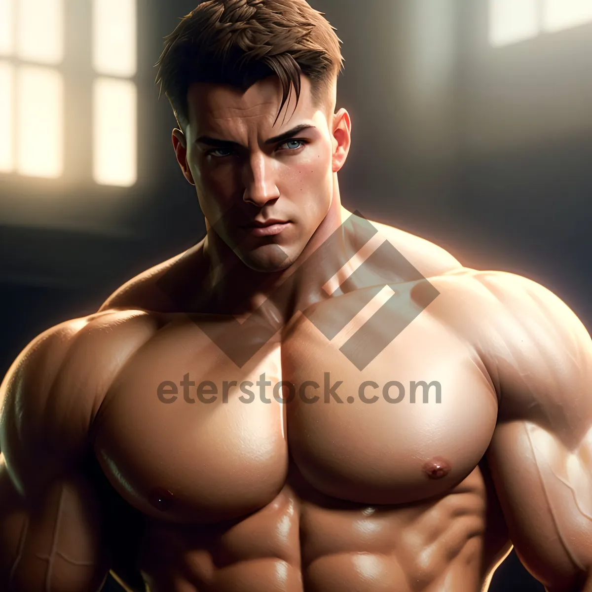 Picture of 'German Muscle: Sensual Male Bodybuilder in Studio'