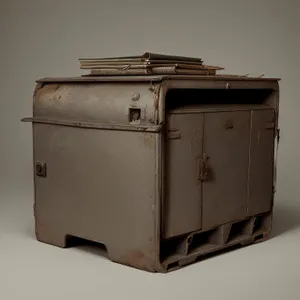 Old Wooden Storage Chest Box Container Organizer.