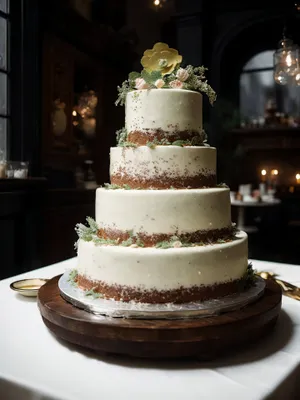 Decadent Wedding Cake with Chocolate Fountain