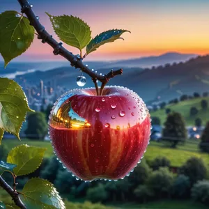 Fresh and Juicy Red Delicious Apple Harvested Organically