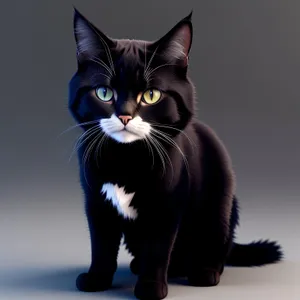 Fluffy Gray Kitty With Curious Whiskers