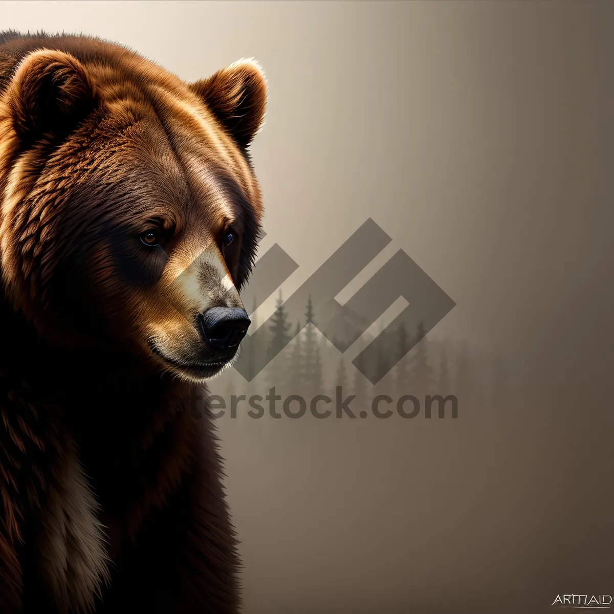 Picture of Furry Predator: Brown Bear in Zoo
