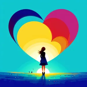 Colorful Balloon Silhouette Party Design