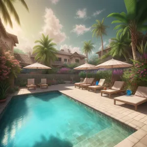 Tropical Luxury Getaway: Beachside Resort with Pool
