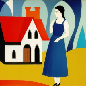 Shopping bag with flag symbol