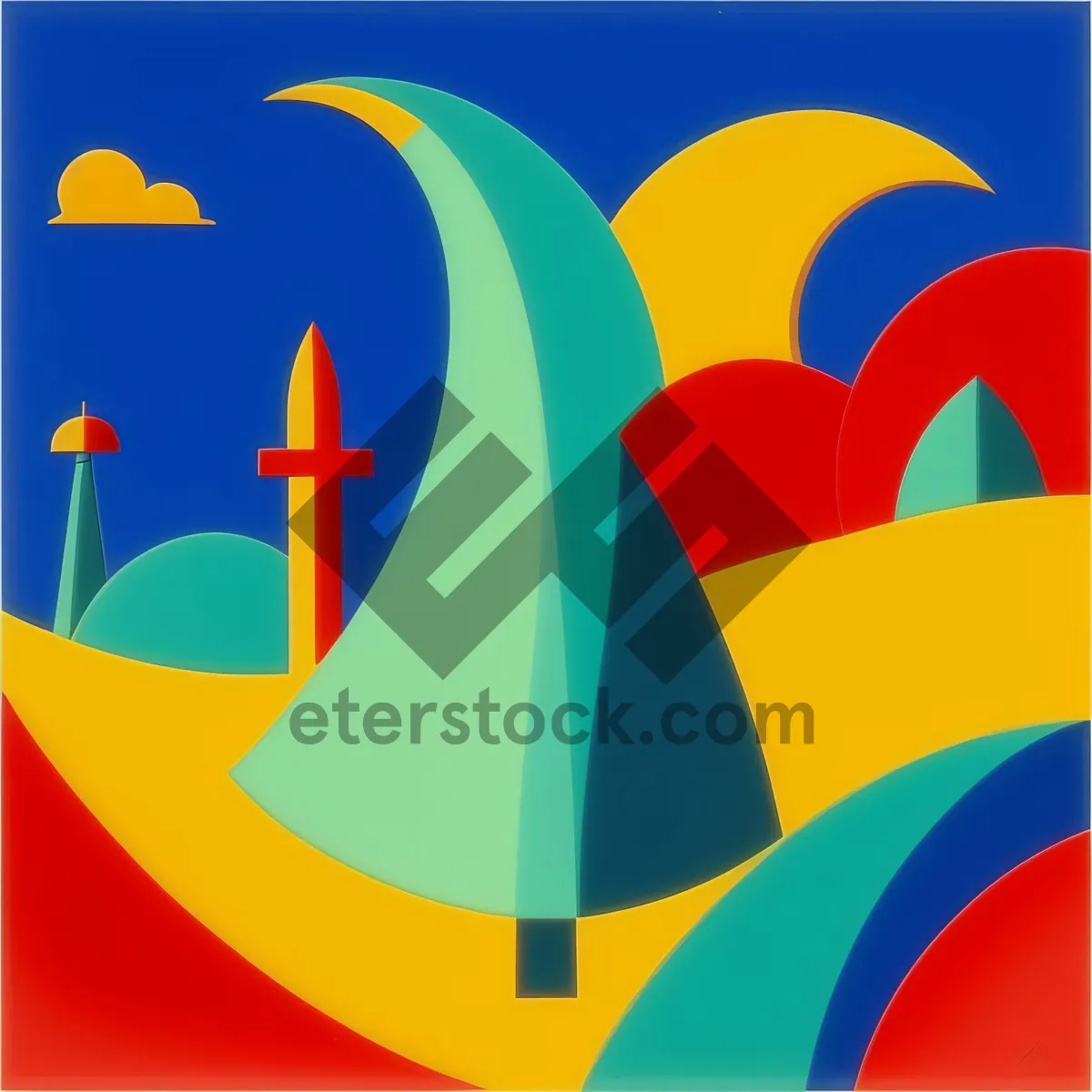 Picture of Patriotic Flag Symbol with Graphic Design