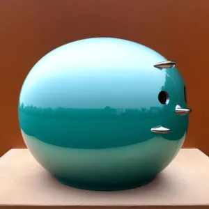 Global Egg Bowl on Glass Globe Planet Earth