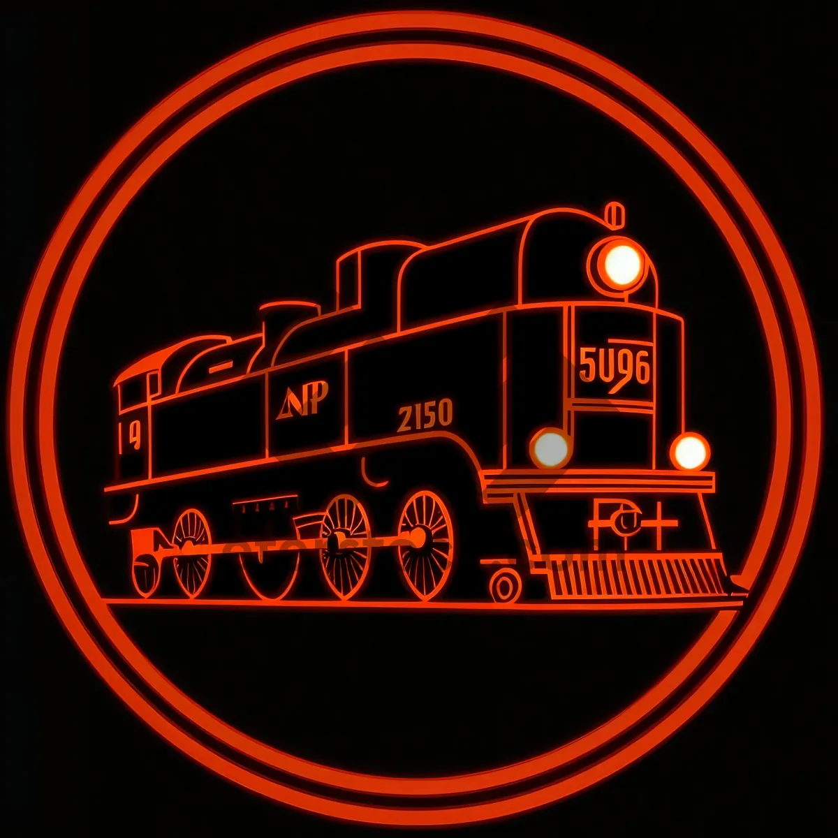 Picture of Shiny Round Black Glow Tube Icon