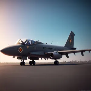 High-flying Airliner Soaring Through Clear Skies