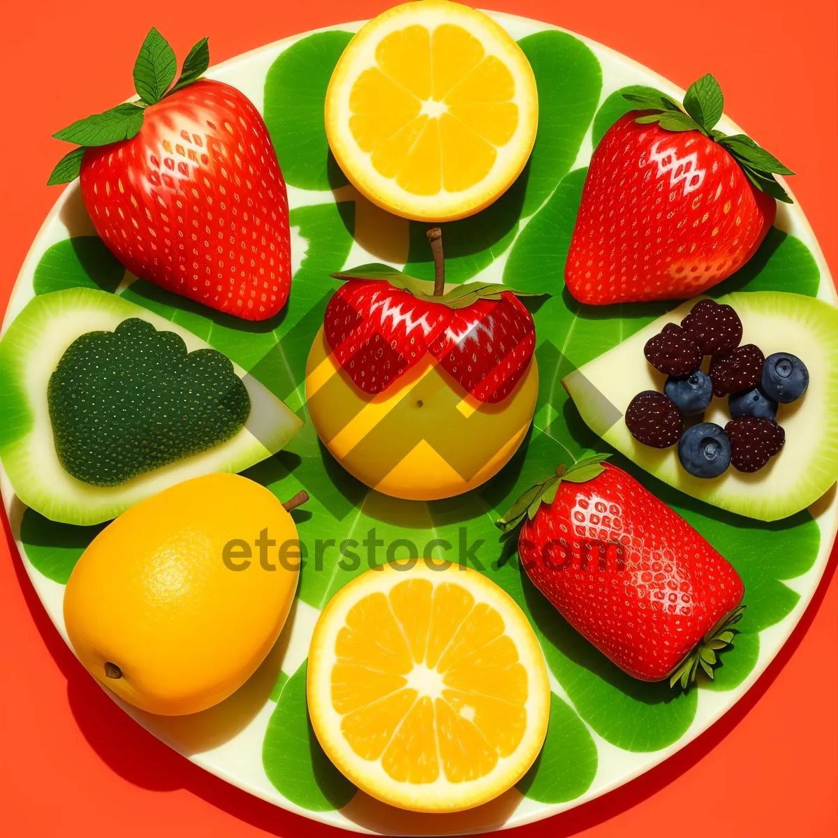 Picture of Vibrant Summer Berries in Bowl - Refreshing and Nutrient-Rich Snack