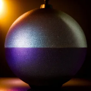 Shiny Holiday Sphere Decoration with Croquet Ball