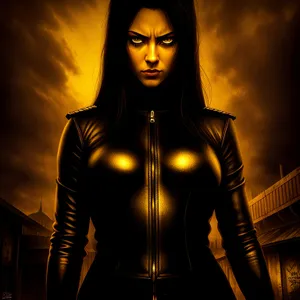 Dark Seduction: Attractive Cemetery Fashion Portrait