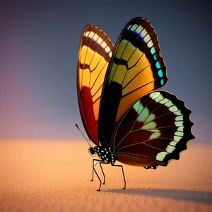 Colorful Hot Air Balloon Soaring Through Sky