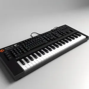 Black Synth Keyboard: Modern Electronic Instrument for Business Tech