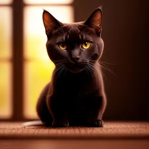 Fluffy Gray Tabby Kitty with Playful Expression