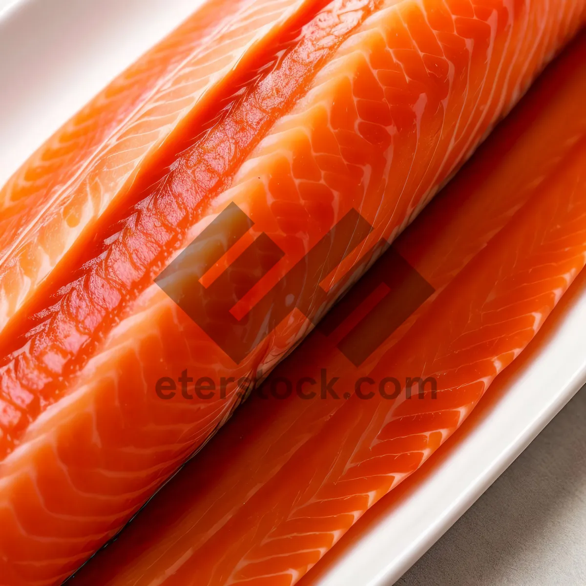 Picture of Freshly Sliced Salmon and Carrot Gourmet Plate
