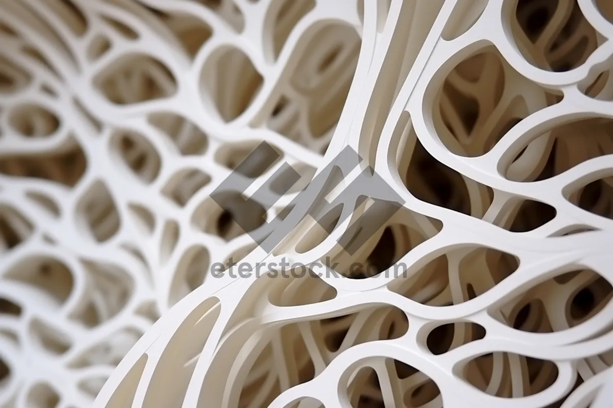 Picture of Futuristic fractal design pattern with shiny curves