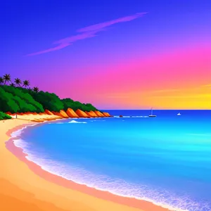 Sunset Serenity on a Tropical Beach
