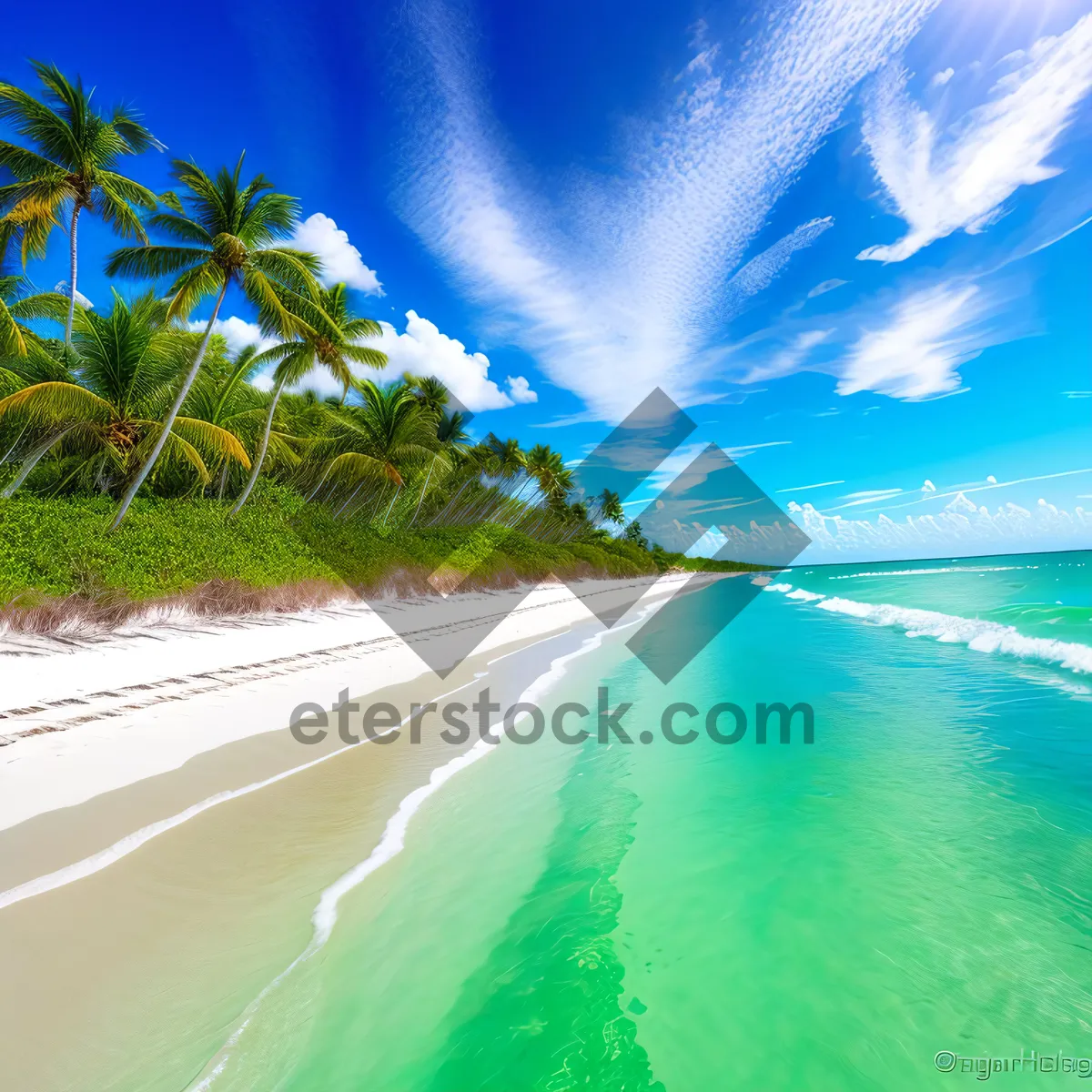 Picture of Tropical Paradise: Serene Beachscape with Azure Waters