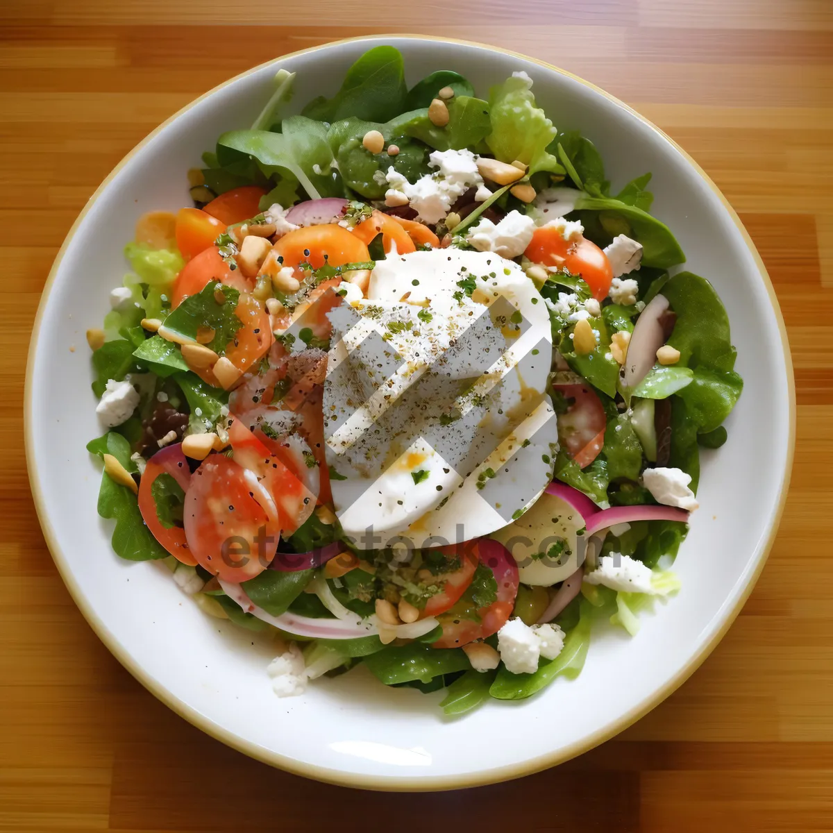 Picture of Delicious gourmet salad with grilled vegetables and cheese