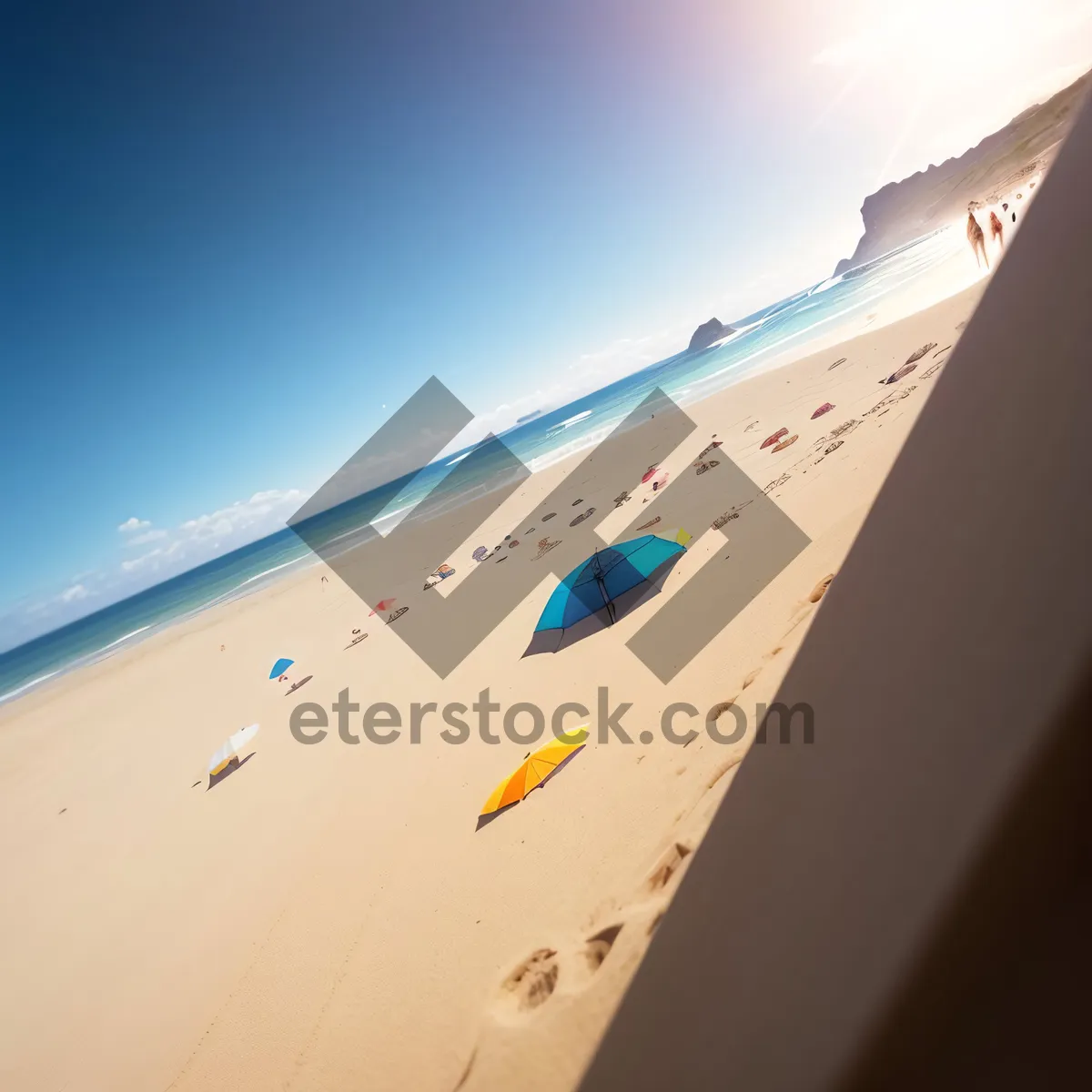 Picture of Sky-high Airplane Soaring over Sand Dunes