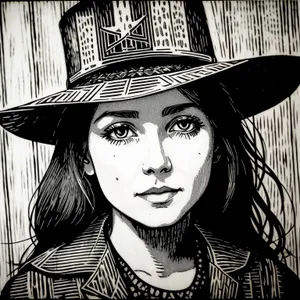 Fashionable Cowboy Hat Portrait