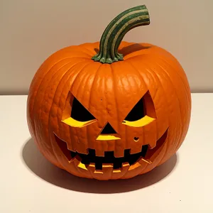 Spooky Harvest: Jack-O'-Lantern Halloween Candle Decoration