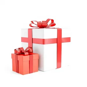 Festive Gift Box with Ribbon and Bow