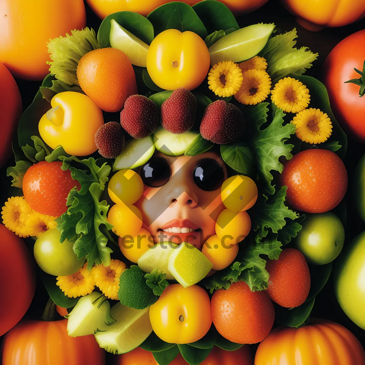 Picture of Vibrant Variety: Fruits and Vegetables Galore