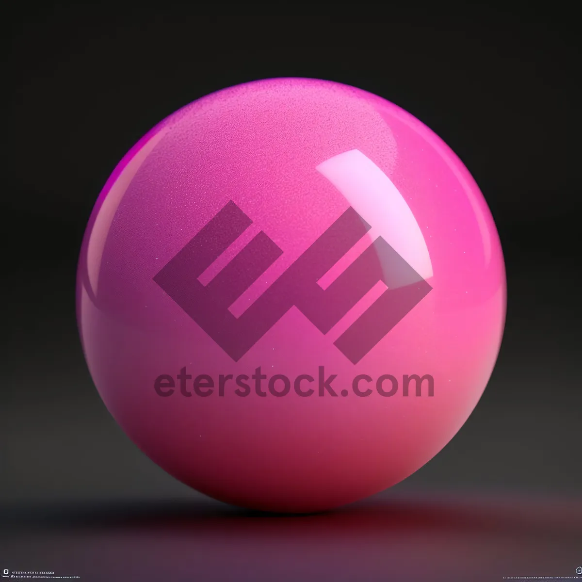 Picture of Shiny Glass Sphere Icon: Colorful 3D Web Graphic