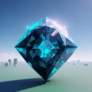 Shimmering Jewel: Iconic Glass Symbol Design