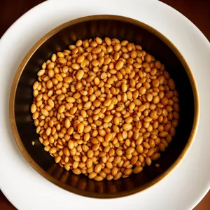 Dry Organic Lentil and Chickpea Bowl with Healthy Ingredients