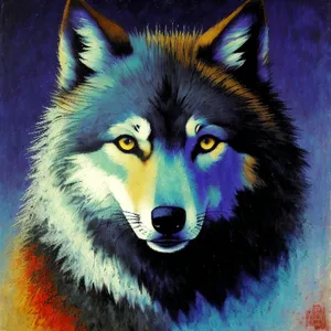 Majestic Canine Pride - Timber Wolf Portrait