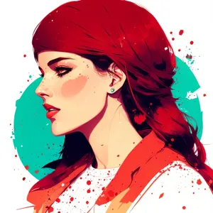 Artistic Portrait in Vibrant Colors