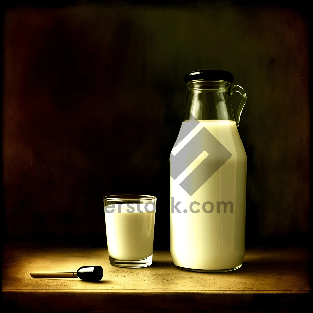 Picture of Refreshing glass of nutritious milk for a healthy breakfast