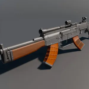 Metal Assault Rifle - Powerful Automatic Firearm