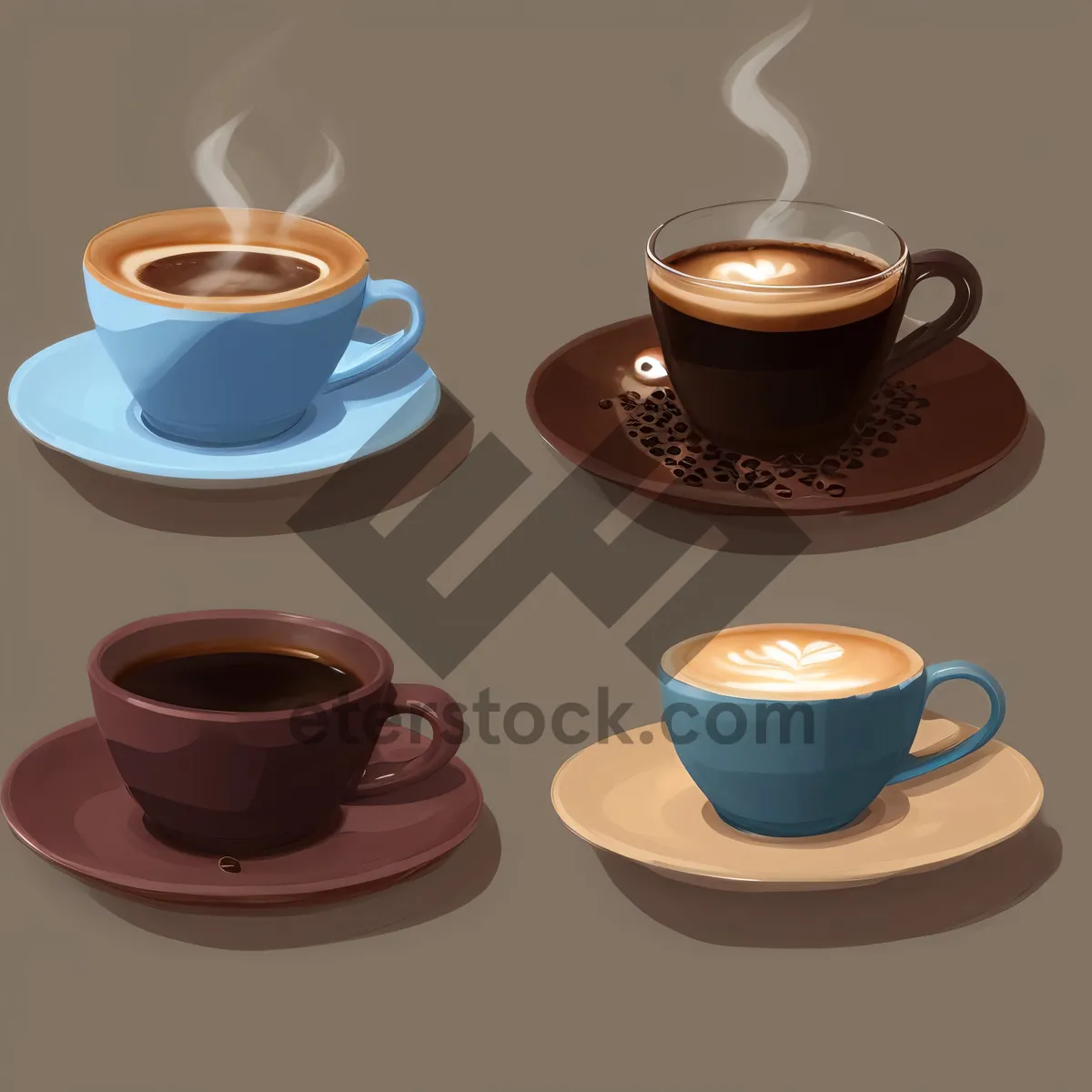 Picture of Hot Breakfast Plate with Coffee and Mug