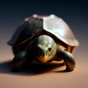 Sluggish Shell: Cute Terrapin Takes a Slow Walk