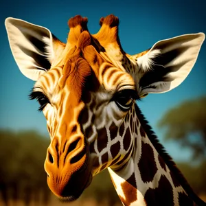 Striped Equine Grazing in African Safari