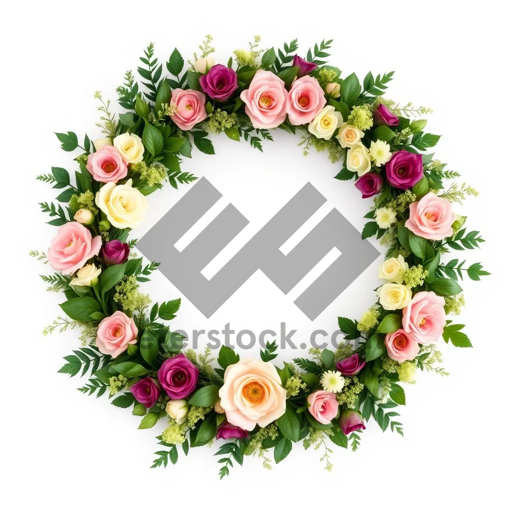 Picture of Floral Ornate Holiday Card Element Border