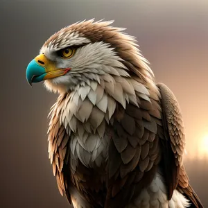 Bald Eagle with Piercing Yellow Eyes