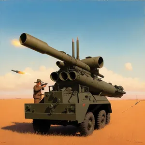 Sky-reaching Heavy Artillery Cannon in Battle