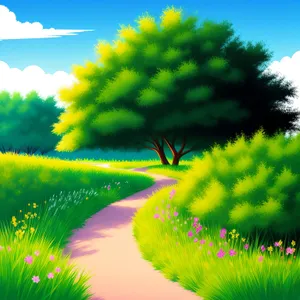 Vibrant Meadow Dandelion in Sunny Countryside