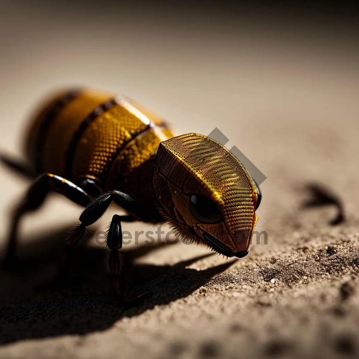 Picture of Close-up of Dung Beetle: Fascinating Arthropod Invertebrate