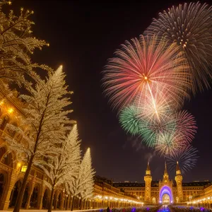 Stunning Firework Display Illuminating the Night Sky